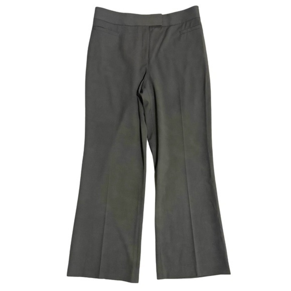 Lafayette 148 New York Sullivan High Rise Stretch Wool Straight Leg Pants Sz 12
